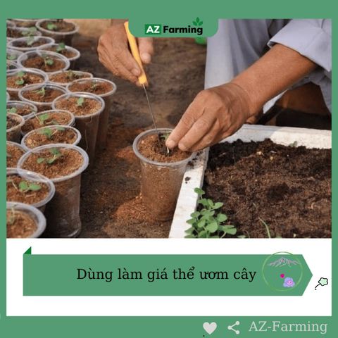 Mụn Dừa Tự Nhiên - Giá Thể Trồng Cây Không Tác Hại Môi Trường Trong Túi Zip 5dm3 - AZ Farming