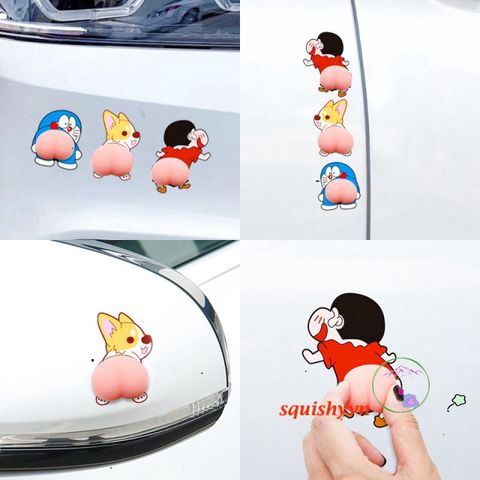 Bộ 30 Hình Dán Silicon Hình Mông Đào Dễ Thương - Trang Trí Điện Thoại Mochi Squishy, Miếng Dán Chống Xước, Bóp Giảm Stress