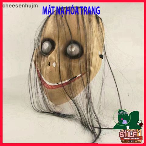 Mặt Nạ Hài Hước Momo - Phụ Kiện Halloween Độc Đáo Cho Tiệc Cosplay và Căn Nhà Ma Ám, Chất Liệu Bền Bỉ