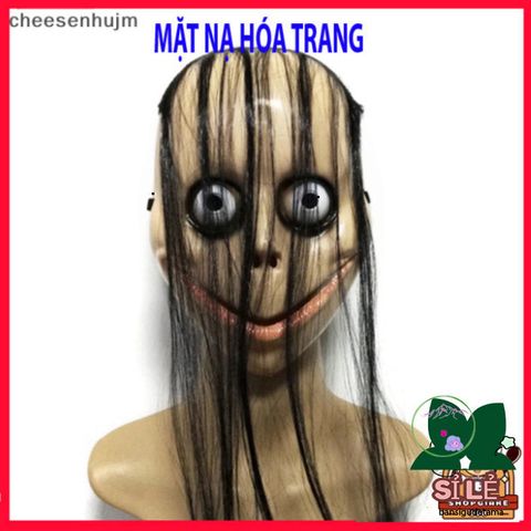 Mặt Nạ Hài Hước Momo - Phụ Kiện Halloween Độc Đáo Cho Tiệc Cosplay và Căn Nhà Ma Ám, Chất Liệu Bền Bỉ