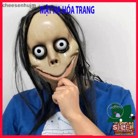 Mặt Nạ Hài Hước Momo - Phụ Kiện Halloween Độc Đáo Cho Tiệc Cosplay và Căn Nhà Ma Ám, Chất Liệu Bền Bỉ
