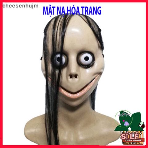 Mặt Nạ Hài Hước Momo - Phụ Kiện Halloween Độc Đáo Cho Tiệc Cosplay và Căn Nhà Ma Ám, Chất Liệu Bền Bỉ