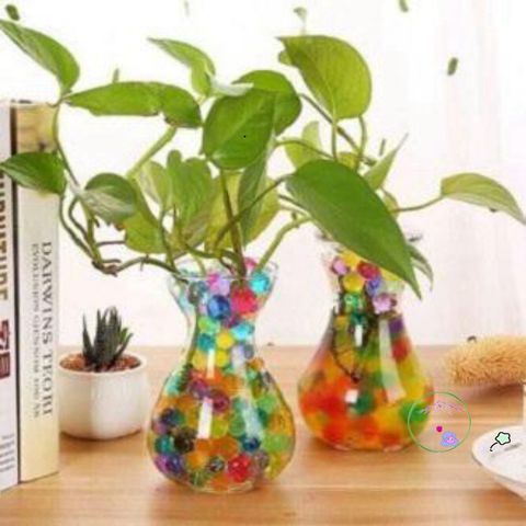 Ống Nhựa Chứa Hạt Tinh Thể Trồng Cây Nhiều Màu - Trang Trí Nhà Cửa Kiểu Độc Đáo và Nguyên Liệu Làm Slime