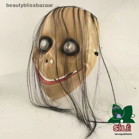 Mặt nạ tóc Halloween MoMo vui nhộn - Trang trí tiệc cosplay thú vị cho Halloween, chất liệu ABS bền đẹp