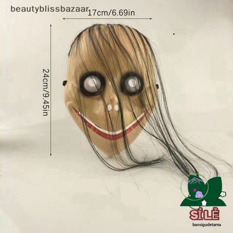Mặt nạ tóc Halloween MoMo vui nhộn - Trang trí tiệc cosplay thú vị cho Halloween, chất liệu ABS bền đẹp