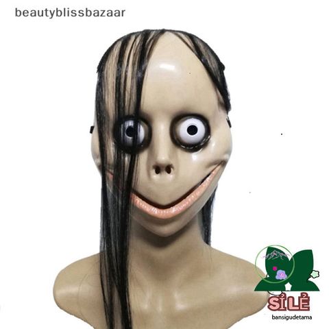 Mặt nạ tóc Halloween MoMo vui nhộn - Trang trí tiệc cosplay thú vị cho Halloween, chất liệu ABS bền đẹp