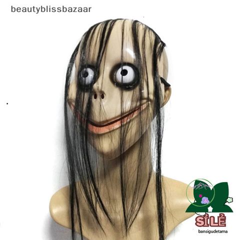 Mặt nạ tóc Halloween MoMo vui nhộn - Trang trí tiệc cosplay thú vị cho Halloween, chất liệu ABS bền đẹp