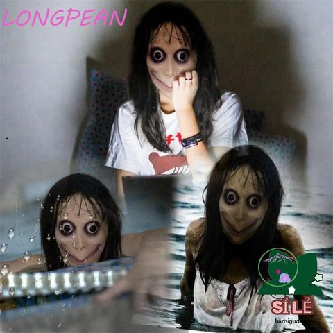 Mặt nạ Halloween Momo Đáng Sợ - Phụ Kiện Cosplay Cao Su Cho Tiệc Hóa Trang và Biểu Diễn Sân Khấu