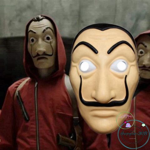 Mặt Nạ Salvador Dali Money Heist - Phụ Kiện Hóa Trang Halloween Độc Đáo Cho Bữa Tiệc và Sự Kiện Lễ Hội