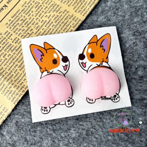 Miếng Dán Mông Sillicon Hình Quả Đào - Giảm Stress, Đồ Chơi Squishy Siêu Cute Cho Điện Thoại và Trang Trí Nội Thất