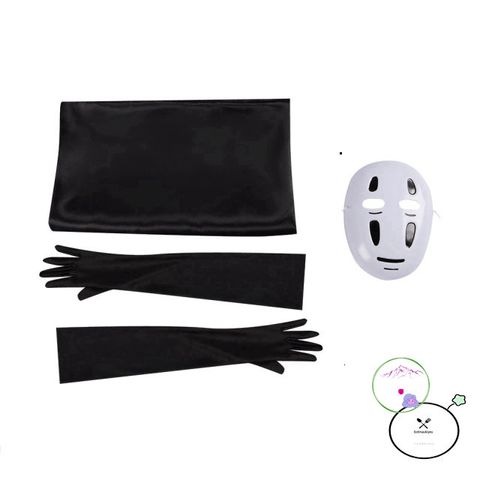 Chiếc Váy Hóa Trang Halloween Vô Diện Đen - Áo Liền Quần Kèm Mặt Nạ - Trang Phục Cosplay Huyền Bí Cho Tất Cả Vóc Dáng