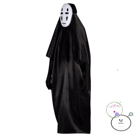 Chiếc Váy Hóa Trang Halloween Vô Diện Đen - Áo Liền Quần Kèm Mặt Nạ - Trang Phục Cosplay Huyền Bí Cho Tất Cả Vóc Dáng
