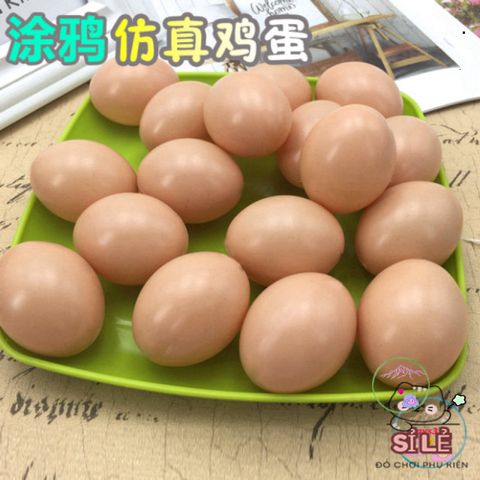 Bộ 10 Trứng Gà Giả Bằng Nhựa - Mô Hình Đào Tạo Cho Gà Tre, Trứng Mồi An Toàn Dành Cho Gia Cầm, Đồ Chơi Giáo Dục Sáng Tạo
