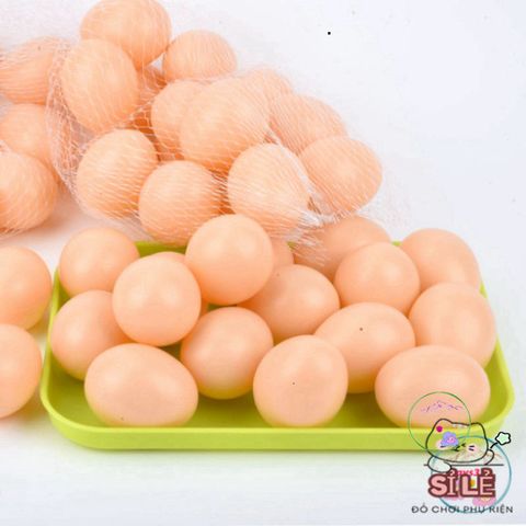 Bộ 10 Trứng Gà Giả Bằng Nhựa - Mô Hình Đào Tạo Cho Gà Tre, Trứng Mồi An Toàn Dành Cho Gia Cầm, Đồ Chơi Giáo Dục Sáng Tạo