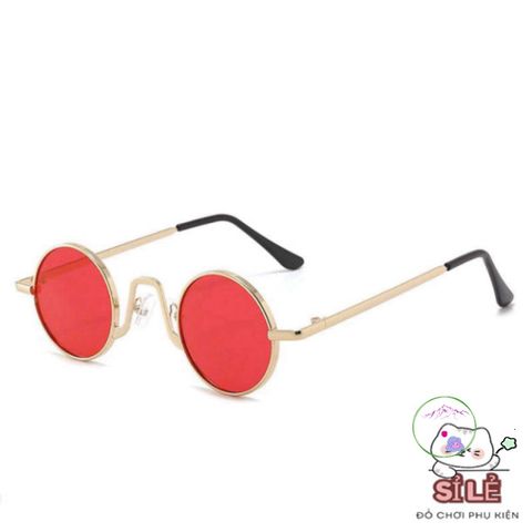 Kính Mắt Tròn Phong Cách Thầy Bói - Gọng Kim Loại Thời Thượng Chống UV400 Cho Phong Cách Nổi Bật