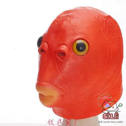 Mặt Nạ Silicone Hình Ếch và Đầu Cá - Phụ Kiện Hóa Trang Vui Nhộn Cho Tiệc Tùng, Halloween, 3 Màu Sắc Khác Nhau