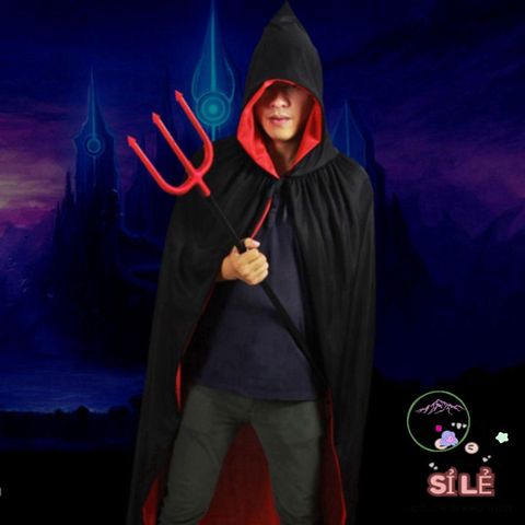 Áo Choàng Vương Giả Đỏ - Trang Phục Halloween cho Phù Thủy và Cosplay Cướp Biển - Bộ Phụ Kiện Vương Miện Hấp Dẫn