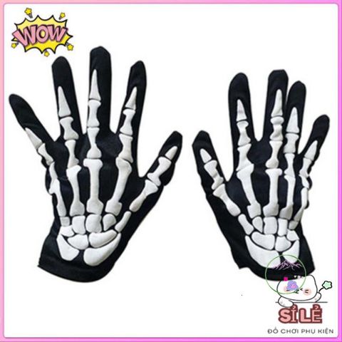 Bộ Trang Phục Thần Chết Halloween 3 Món - Áo Choàng Đen, Găng Tay Hình Xương Độc Đáo, Hoàn Hảo Cho Tiệc Hóa Trang