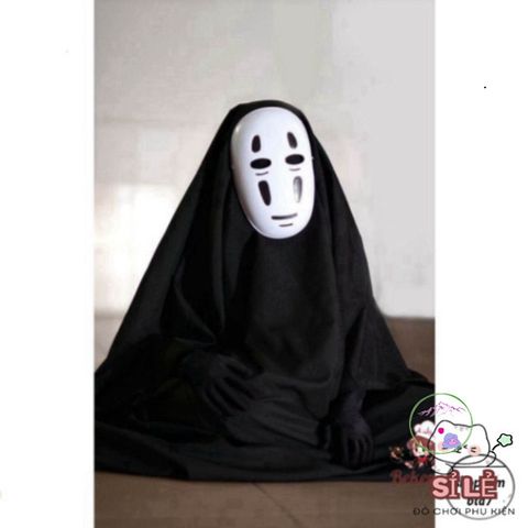 Bộ Trang Phục Cosplay Vô Diện Spirited Away - Áo Choàng Đen và Mặt Nạ Cho Trẻ Em và Người Lớn, Thế Giới Cosplay Kỳ Bí