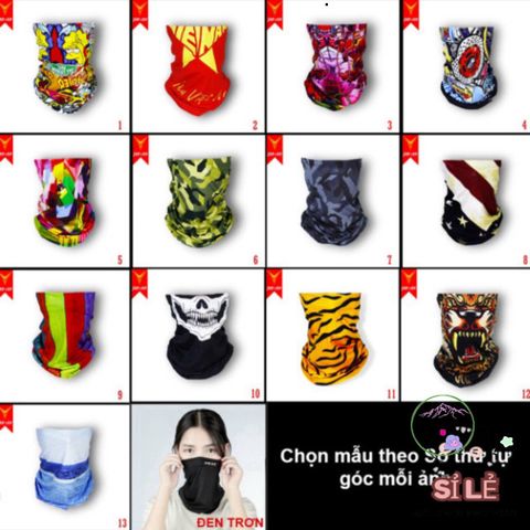 Khăn ống đa năng chống bụi cao cấp cho biker - Bảo vệ mặt và cổ - Chất liệu thun mềm mại, điều hòa nhiệt độ, nhiều màu sắc lựa chọn