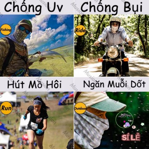 Khăn ống đa năng chống bụi cao cấp cho biker - Bảo vệ mặt và cổ - Chất liệu thun mềm mại, điều hòa nhiệt độ, nhiều màu sắc lựa chọn