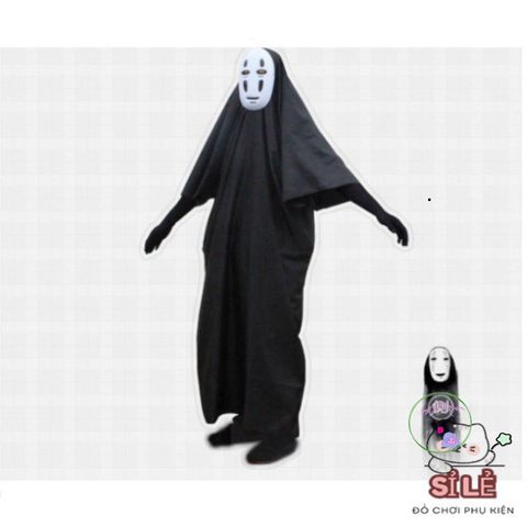 Bộ trang phục Vô Diện phong cách hoạt hình Nhật Bản - Quần, Áo, Găng tay và Mặt nạ cho cosplay và tiệc hóa trang
