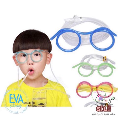 Ống Hút Mắt Kính Gọng Tròn M379 - Phụ Kiện Vui Nhộn Cho Tiệc Tùng, Đồ Uống Thú Vị, Quà Tặng Sáng Tạo Cho Bé