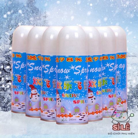 Bộ 3 Bình Xịt Tuyết Giáng Sinh 280ML - Hiệu Ứng Tuyết Rơi Cho Trang Trí Cây Thông Thêm Lộng Lẫy