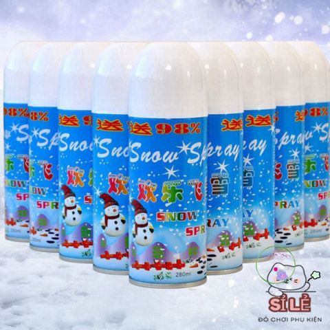 Bộ 3 Bình Xịt Tuyết Giáng Sinh 280ML - Hiệu Ứng Tuyết Rơi Cho Trang Trí Cây Thông Thêm Lộng Lẫy