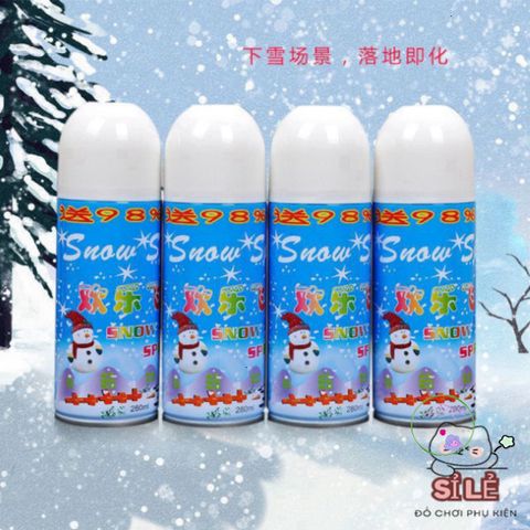 Bộ 3 Bình Xịt Tuyết Giáng Sinh 280ML - Hiệu Ứng Tuyết Rơi Cho Trang Trí Cây Thông Thêm Lộng Lẫy