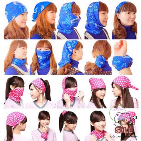 Khăn Đa Năng Co Giãn Thể Thao - Khăn Turban Chạy Bộ & Phượt, Giao Hàng Ngẫu Nhiên, Phụ Kiện Thời Trang Đa Dụng