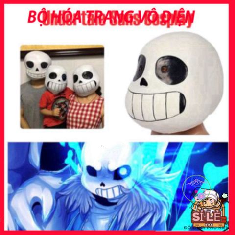 Mặt Nạ Cá Xanh Sans Undertale - Phụ Kiện Cosplay Độc Đáo, Chất Liệu Latex An Toàn, Dành Cho Lễ Hội Halloween và Sự Kiện Hóa Trang