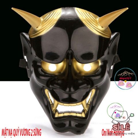 Mặt Nạ Quỷ Vương Hannya Nhật Bản - Phụ Kiện Cosplay Halloween Độc Đáo Với Thiết Kế 2 Sừng Huyền Bí