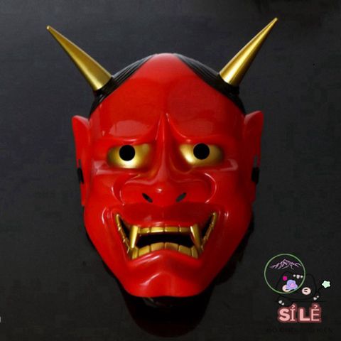 Mặt Nạ Quỷ Vương Hannya Nhật Bản - Phụ Kiện Cosplay Halloween Độc Đáo Với Thiết Kế 2 Sừng Huyền Bí