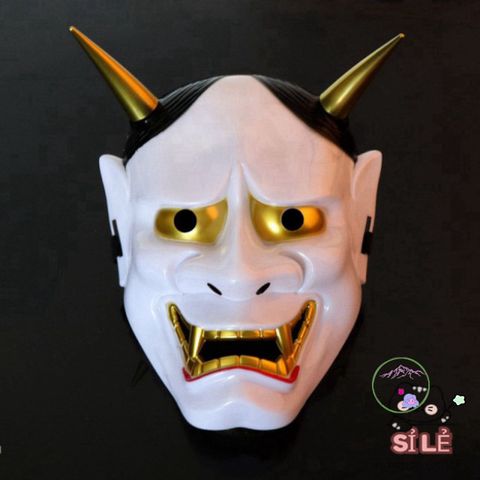 Mặt Nạ Quỷ Vương Hannya Nhật Bản - Phụ Kiện Cosplay Halloween Độc Đáo Với Thiết Kế 2 Sừng Huyền Bí