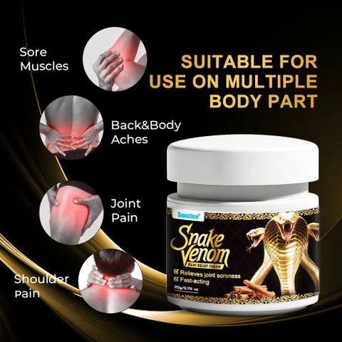 Kem Giảm Đau Cơ Thể Snake - Hỗ Trợ Giảm Đau Nhức, Thư Giãn Cơ Bắp, Mỏi Vai Gáy, Đau Lưng, Tay Chân - Kem Massage Thư Giãn Sức Khỏe