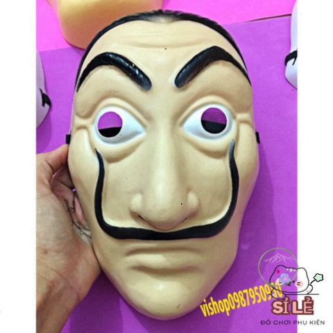 Mặt Nạ Salvador Dali La Casa De Papel - Phụ Kiện Hóa Trang Halloween Độc Đáo, Kích Thước Chuẩn, An Toàn Cho Trẻ Em và Người Lớn