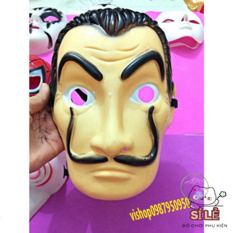Mặt Nạ Salvador Dali La Casa De Papel - Phụ Kiện Hóa Trang Halloween Độc Đáo, Kích Thước Chuẩn, An Toàn Cho Trẻ Em và Người Lớn