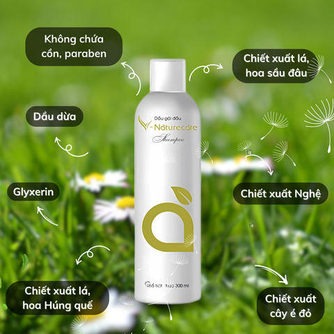 Dầu Gội V-Naturecare Hương Nước Hoa Organic - Chăm Sóc Tóc Mềm Mượt, Sạch Gàu Cho Da Đầu Nhạy Cảm