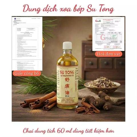Dầu Nóng Xoa Bóp SuTong 10ml & 60ml - Giảm Đau Nhức Cơ Khớp, Thư Giãn Cơ Bắp, Hỗ Trợ Phục Hồi Chấn Thương