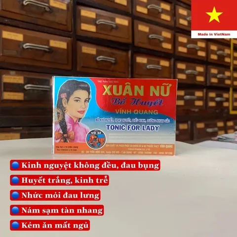Viên Nang Xuân Nữ Bổ Huyết Vĩnh Quang - Thực Phẩm Chức Năng Tăng Cường Khí Huyết, Điều Kinh và Làm Đẹp Da Nữ Giới
