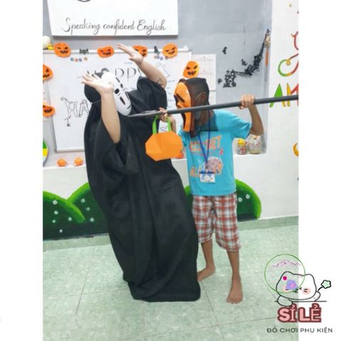 Trang phục Vô Diện (Kaonashi) Halloween - Áo choàng đen, mặt nạ bí ẩn, găng tay dài - Hóa trang Cosplay Ghibli