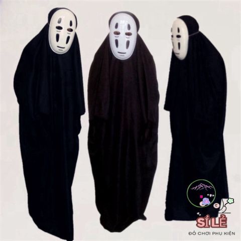 Bộ đồ hóa trang Vô Diện Cosplay Halloween - Trang Phục Bí Ẩn Kèm Găng Tay và Mặt Nạ Thời Trang, Quà Tặng Độc Đáo