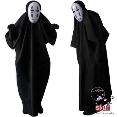 Bộ đồ hóa trang Vô Diện Cosplay Halloween - Trang Phục Bí Ẩn Kèm Găng Tay và Mặt Nạ Thời Trang, Quà Tặng Độc Đáo