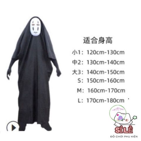 Bộ đồ hóa trang Vô Diện Cosplay Halloween - Trang Phục Bí Ẩn Kèm Găng Tay và Mặt Nạ Thời Trang, Quà Tặng Độc Đáo