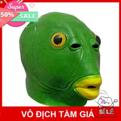 Mặt Nạ Cá Da Xanh Cosplay - Mặt Nạ Ếch Xanh Silicon Độc Đáo Cho Bữa Tiệc Hóa Trang và Lễ Hội Halloween