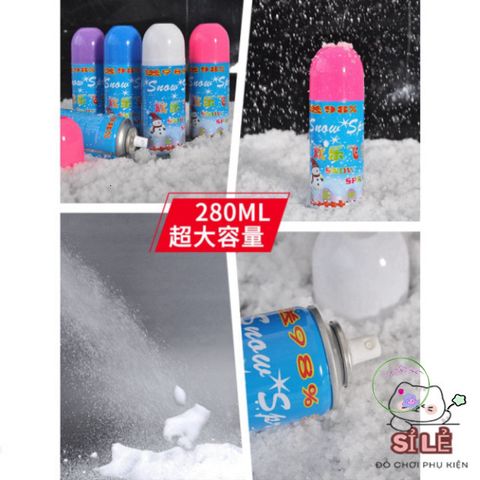 Chai Xịt Tuyết Giáng Sinh 280ml - Tạo Không Gian Lễ Hội Huyền Diệu Cho Tiệc Chụp Ảnh Noel - Hiệu Ứng Tuyết Tự Nhiên