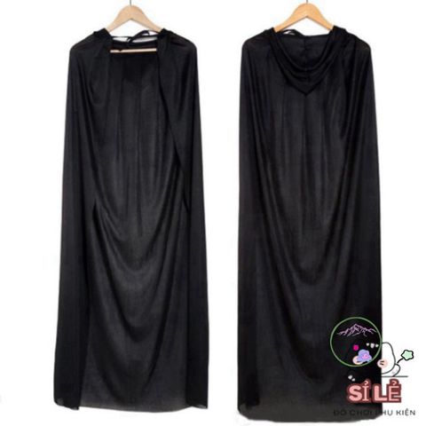 Áo choàng Thần Chết màu đen/đỏ cho Halloween - Trang phục hóa trang ấn tượng cho bữa tiệc và lễ hội hóa trang.