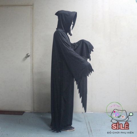 Mặt Nạ Đen Scream Hood Halloween - Phụ Kiện Cosplay Kinh Dị Cho Bữa Tiệc Hóa Trang, Lễ Hội Giáng Sinh, Phục Sinh