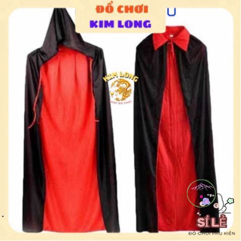 Áo Choàng Ma Cà Rồng Đỏ Đen Có Mũ - Trang Phục Halloween Độc Đáo Cho Tất Cả Lứa Tuổi - Hóa Trang Hoàn Hảo Cho Gia Đình